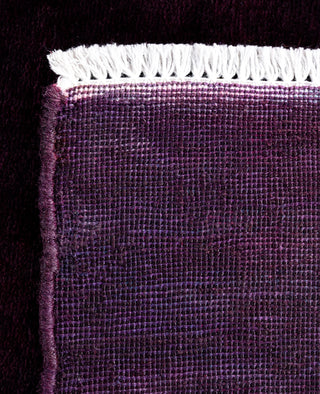 Contemporary Overdyed Wool Hand Knotted Purple Runner 2' 5" x 16' 4"