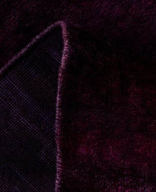 Contemporary Overdyed Wool Hand Knotted Purple Runner 2' 5" x 16' 4"