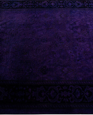 Contemporary Overdyed Wool Hand Knotted Purple Runner 2' 9" x 17' 8"