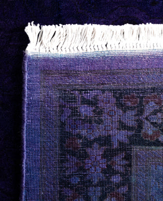 Contemporary Overdyed Wool Hand Knotted Purple Runner 2' 9" x 17' 8"