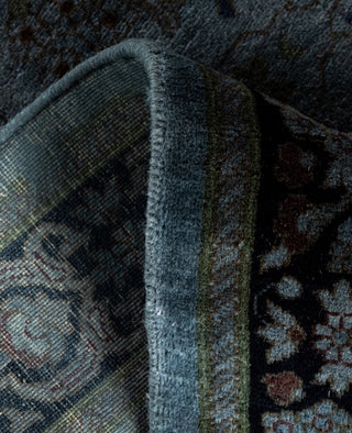 Contemporary Overdyed Wool Hand Knotted Black Runner 2' 6" x 16' 4"