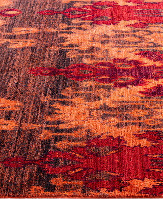Overdyed Hand-Knotted Wool Modern-Contemporary Pink Area Rug 3' 10" x 6' 3"