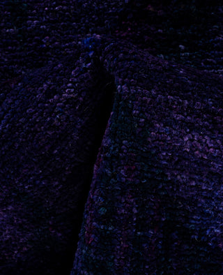 Contemporary Overdyed Wool Hand Knotted Purple Runner 2' 6" x 6' 4"
