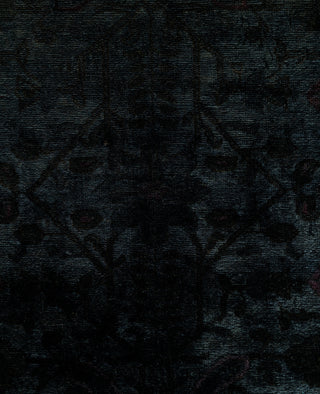 Overdyed One-of-a-Kind Wool Green Area Rug 4' 2" x 6' 1"