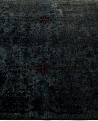 Overdyed One-of-a-Kind Wool Green Area Rug 4' 2" x 6' 1"