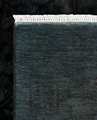 Overdyed One-of-a-Kind Wool Green Area Rug 4' 2" x 6' 1"