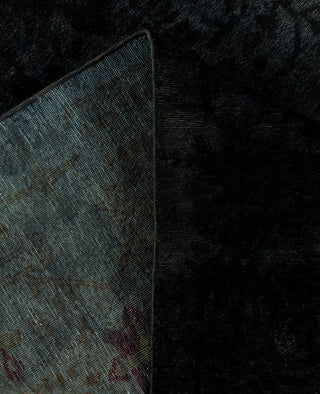 Overdyed One-of-a-Kind Wool Green Area Rug 4' 2" x 6' 1"