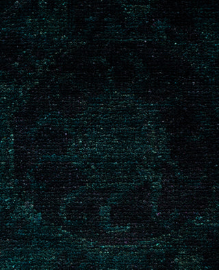 Contemporary Overdyed Wool Hand Knotted Green Area Rug 6' 2" x 8' 10"