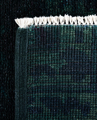 Contemporary Overdyed Wool Hand Knotted Green Area Rug 6' 2" x 8' 10"