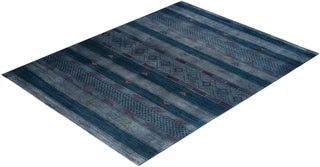 Modern, One-of-a-Kind Hand-Knotted Area Rug  - Gray, 9' 1" x 11' 10"