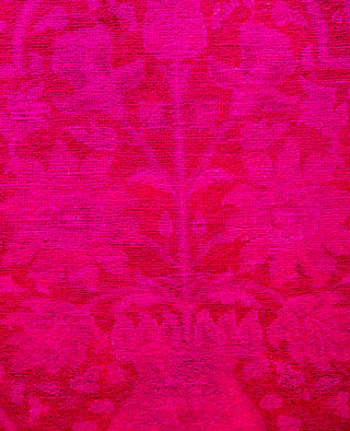 Overdyed One-of-a-Kind Wool Pink Area Rug 4' 1" x 5' 10"