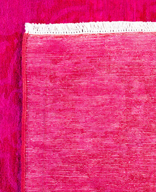 Overdyed One-of-a-Kind Wool Pink Area Rug 4' 1" x 5' 10"