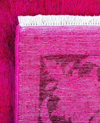 Contemporary Overdyed Wool Hand Knotted Pink Area Rug 4' 0" x 6' 4"