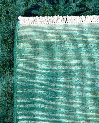 Contemporary Overdyed Wool Hand Knotted Green Area Rug 3' 10" x 5' 10"