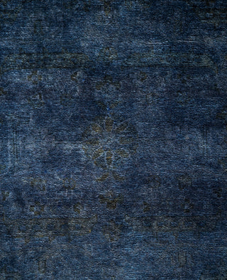 Overdyed One-of-a-Kind Wool Navy Area Rug 4' 1" x 6' 1"