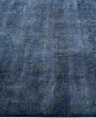 Overdyed One-of-a-Kind Wool Navy Area Rug 4' 1" x 6' 1"