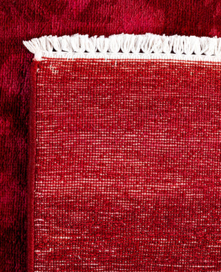 Contemporary Overdyed Wool Hand Knotted Red Area Rug 3' 1" x 5' 0"