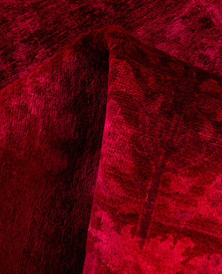 Contemporary Overdyed Wool Hand Knotted Red Area Rug 3' 1" x 5' 0"