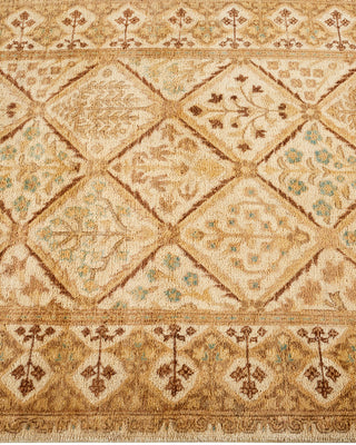 Traditional Hand Knotted Brown Runner 3' 1" x 12' 1"