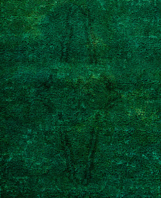 Contemporary Overdyed Wool Hand Knotted Green Area Rug 3' 1" x 5' 3"