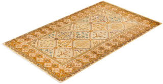 Traditional Hand Knotted Ivory Area Rug 3' 2" x 5' 3"