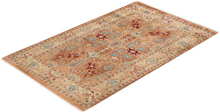 Contemporary Hand Knotted Overdyed Brown Area Rug 3' 2" x 5' 0"