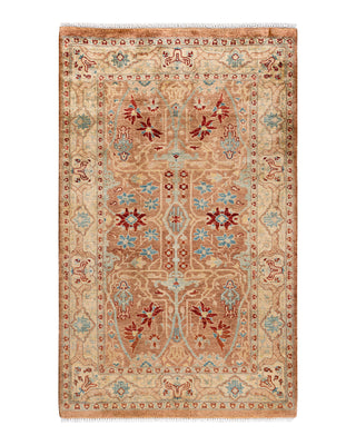 Contemporary Fine Vibrance Pink Wool Area Rug 3' 2" x 5' 0"
