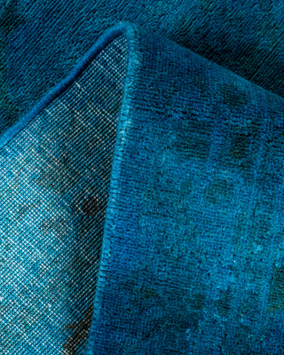 Modern - Contemporary Hand-Knotted Blue Runner 2' 6" x 16' 4"