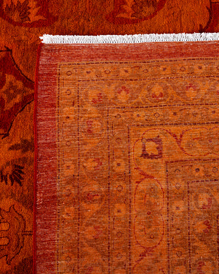 Overdyed Hand-Knotted Orange Area Rug 12' 3" x 14' 3"