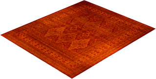 Overdyed Hand-Knotted Orange Area Rug 12' 3" x 14' 3"