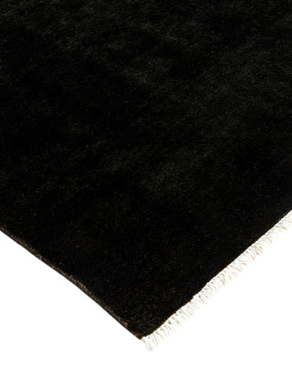 Modern Overdyed Hand Knotted Wool Black Area Rug 10' 4" x 13' 9"