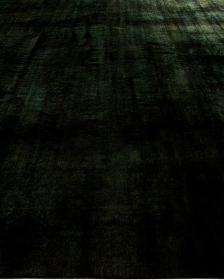 Contemporary Hand Knotted Overdyed Black Area Rug 10' 4" x 13' 9"