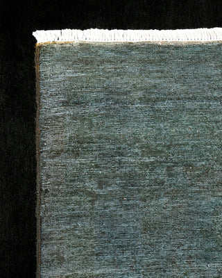 Contemporary Hand Knotted Overdyed Black Area Rug 10' 4" x 13' 9"