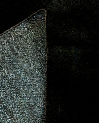 Contemporary Hand Knotted Overdyed Black Area Rug 10' 4" x 13' 9"