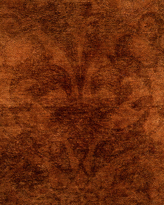 Contemporary Hand-Knotted Overdyed Brown Area Rug 10' 3" x 13' 9"