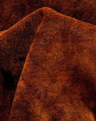 Contemporary Hand-Knotted Overdyed Brown Area Rug 10' 3" x 13' 9"