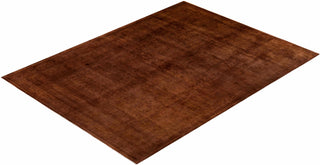 Contemporary Hand-Knotted Overdyed Brown Area Rug 10' 3" x 13' 9"