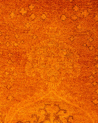 Contemporary Hand-Knotted Overdyed Orange Area Rug 5' 3" x 7' 9"