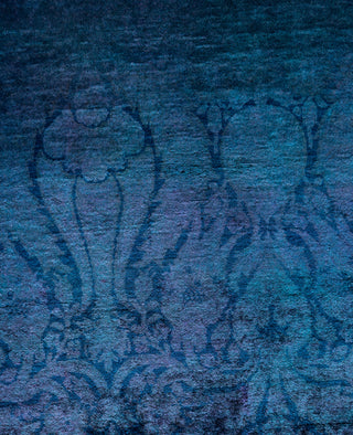 Overdyed Hand-Knotted Wool Modern-Contemporary Purple Area Rug 5' 0" x 8' 0"