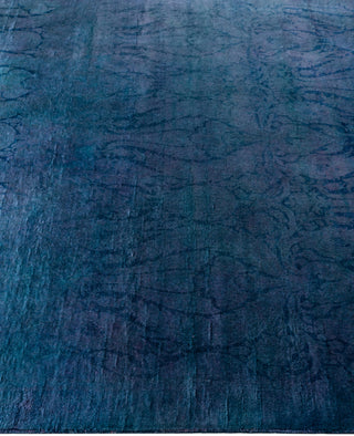 Overdyed Hand-Knotted Wool Modern-Contemporary Purple Area Rug 5' 0" x 8' 0"