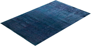 Overdyed Hand-Knotted Wool Modern-Contemporary Purple Area Rug 5' 0" x 8' 0"