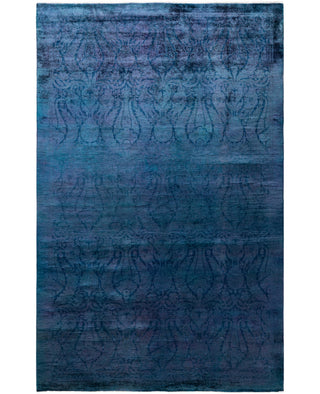 Overdyed Hand-Knotted Wool Modern-Contemporary Purple Area Rug 5' 0" x 8' 0"