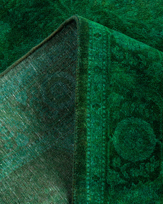 Contemporary Hand-Knotted Overdyed Green Area Rug 3' 1" x 5' 3"