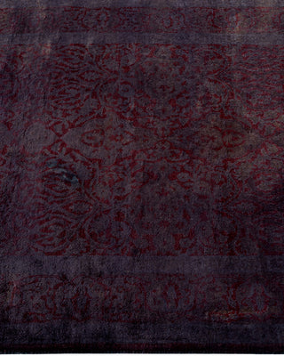 Overdyed Hand-Knotted Purple Runner 3' 0" x 9' 3"