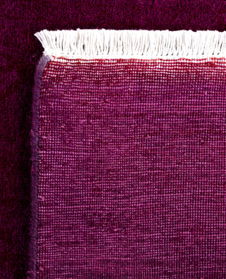 Contemporary Overdyed Wool Hand Knotted Purple Runner 2' 7" x 19' 3"