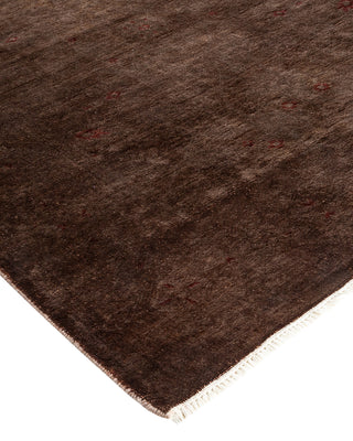 Contemporary Fine Vibrance Gray Wool Area Rug - 4' 0" x 5' 10"