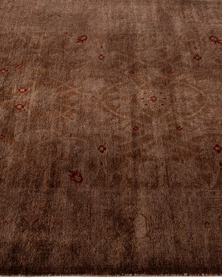 Contemporary Fine Vibrance Gray Wool Area Rug - 4' 0" x 5' 10"
