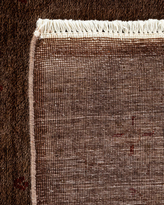 Contemporary Fine Vibrance Gray Wool Area Rug - 4' 0" x 5' 10"