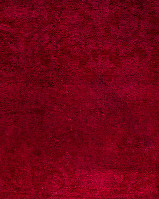 Contemporary Hand-Knotted Overdyed Pink Area Rug 4' 0" x 11' 3"