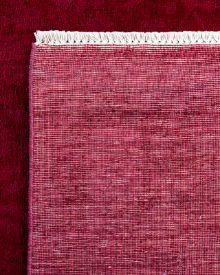 Contemporary Hand-Knotted Overdyed Pink Area Rug 4' 0" x 11' 3"